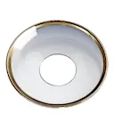 Ljusmanschett 6,5 cm Klar/Guldkant