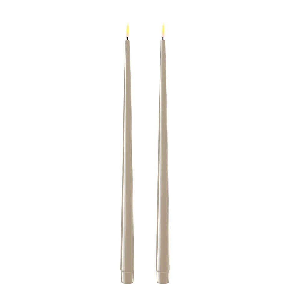 DeluxeHomeart - LED Antiikkikynttilä 2,2x38 cm 2 kpl Hiekka