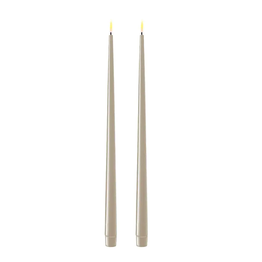 LED Antiikkikynttilä 2,2x38 cm 2 kpl Hiekka