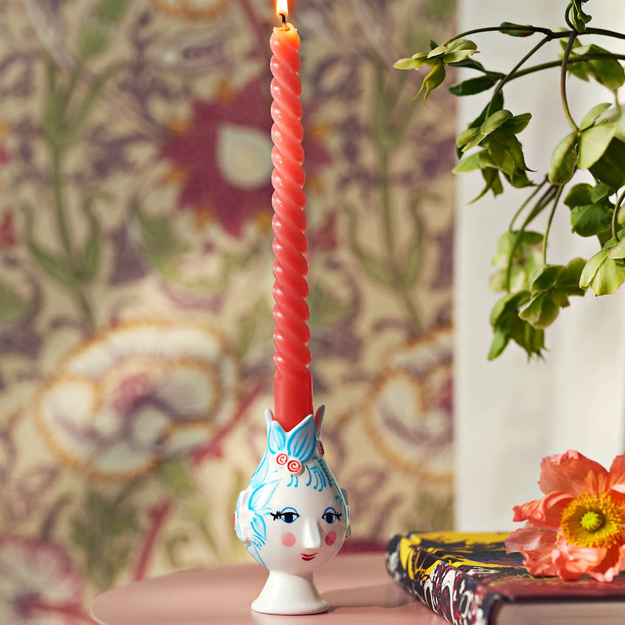 Bjørn Wiinblad Titania ljusstake 11,5 cm ljusblå