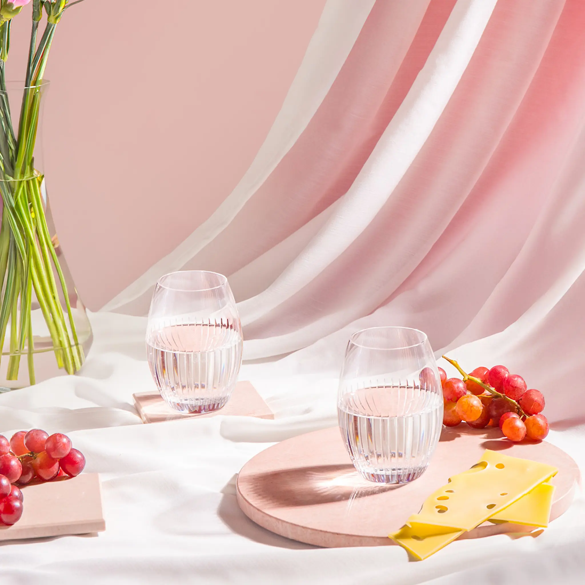 Stiernholm Marmor Tarjotin 25 cm Vaaleanpunainen