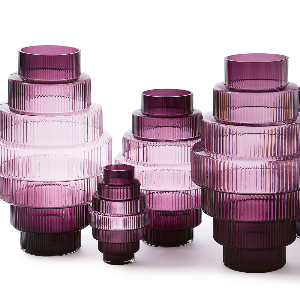 Pols Potten Steps vase 30 cm lilla