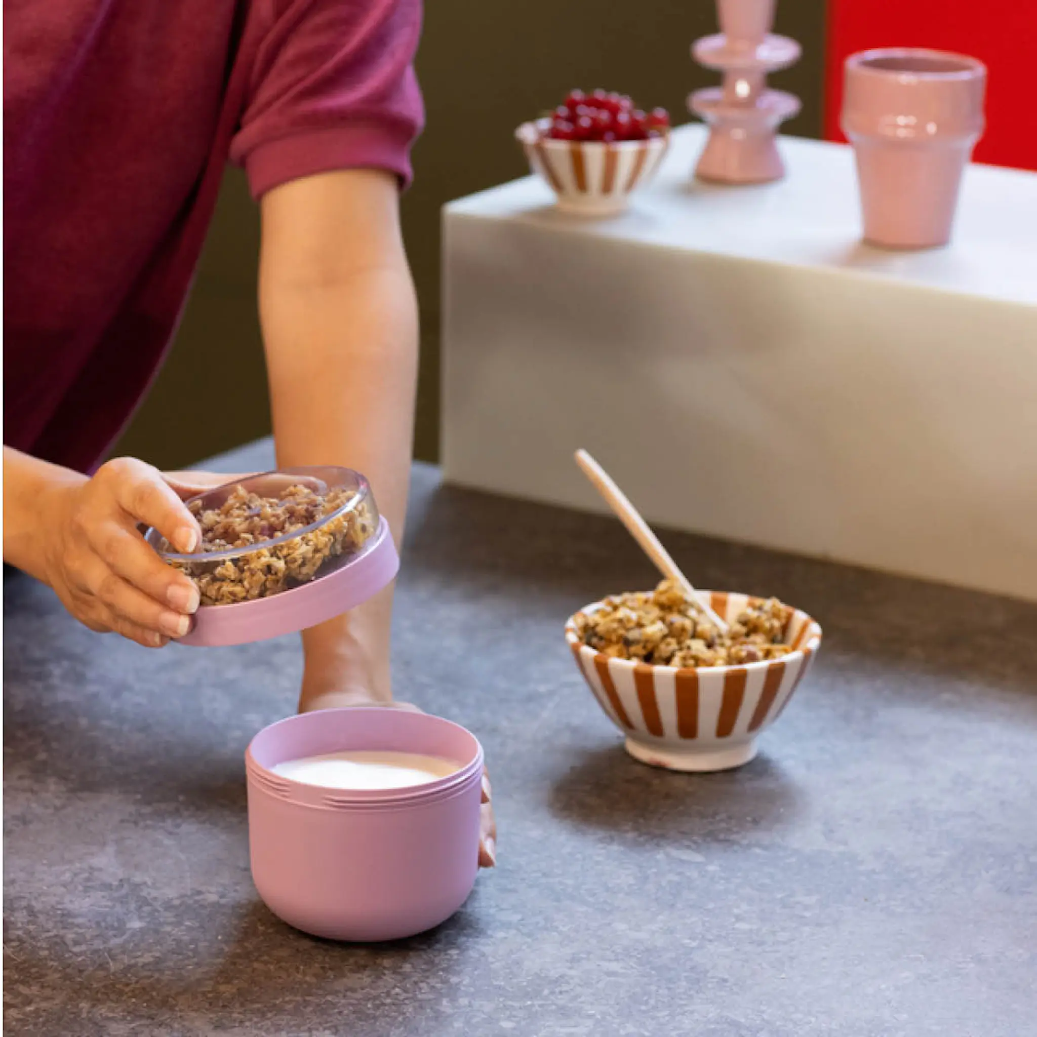 Brabantia Make & Take frokostskål 0,5L lilac pink