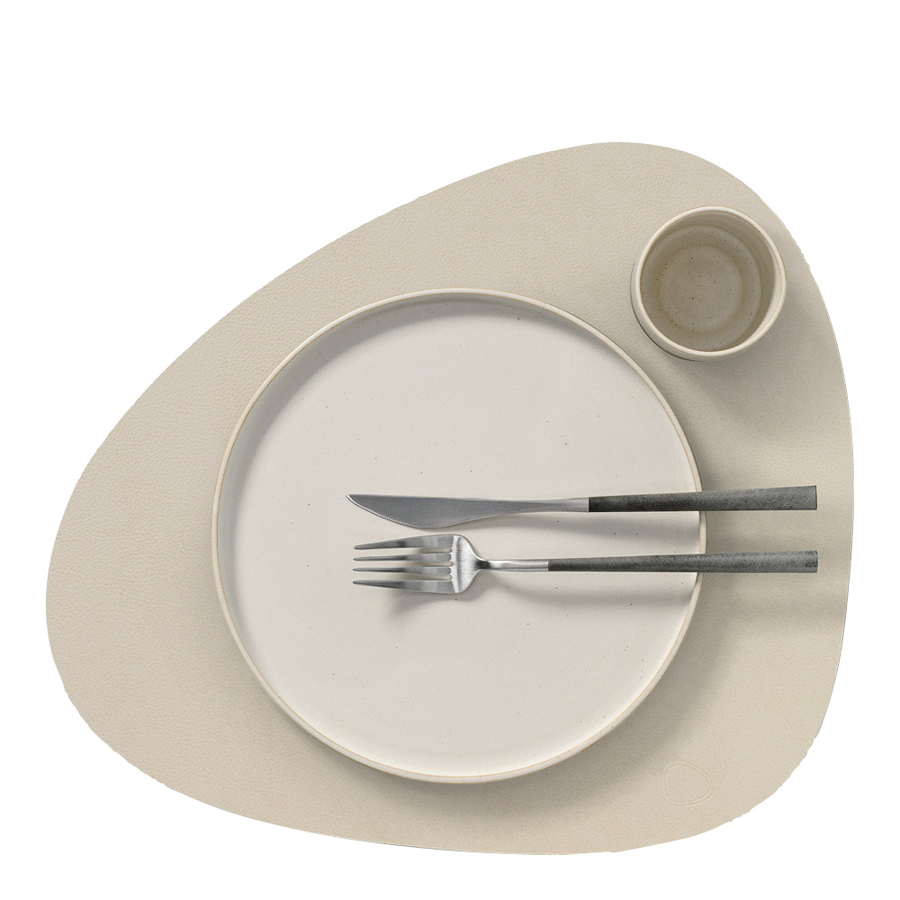 LIND DNA Curve Leather Serene Pöytätabletti 37x44 cm Beige