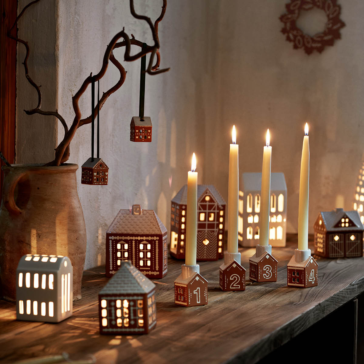 Kähler Gingerbread juleoppheng 5x4 cm 2 stk brun