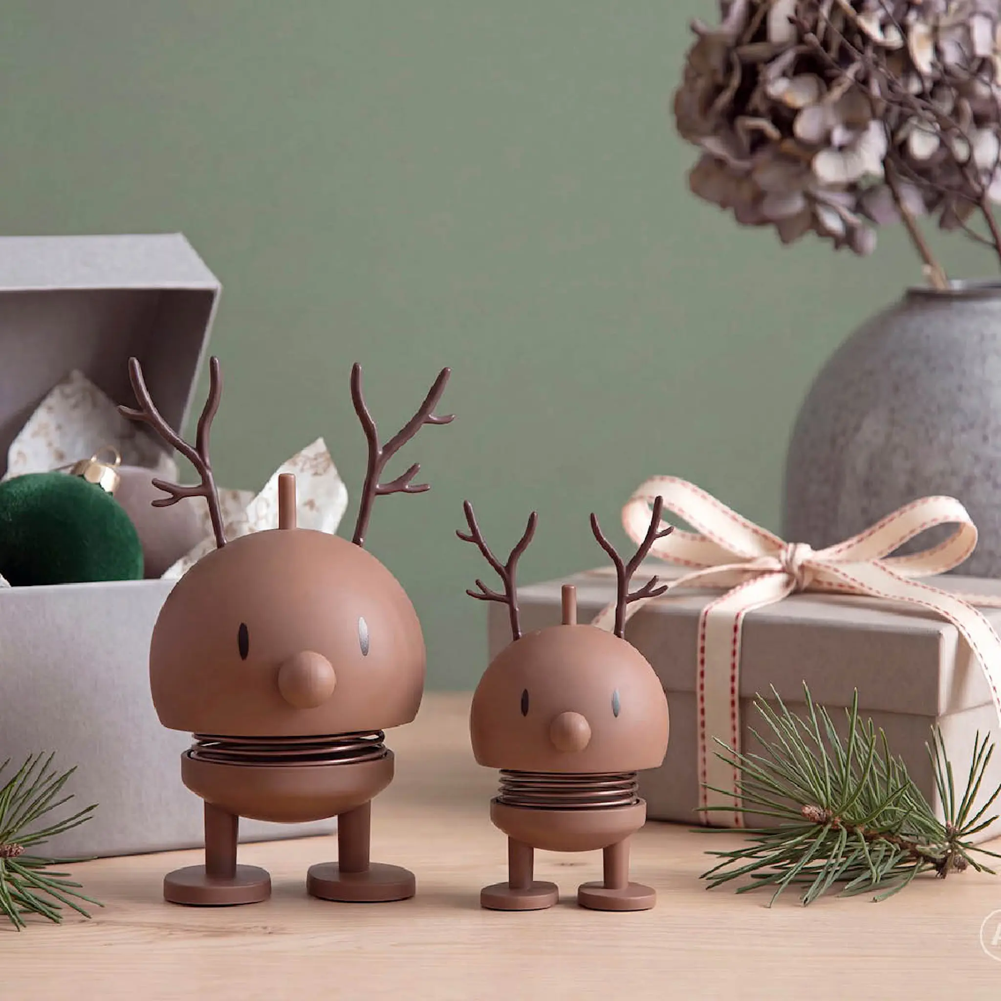 Hoptimisten Hoptimist Soft Reindeer Bumble setti XS/S choko