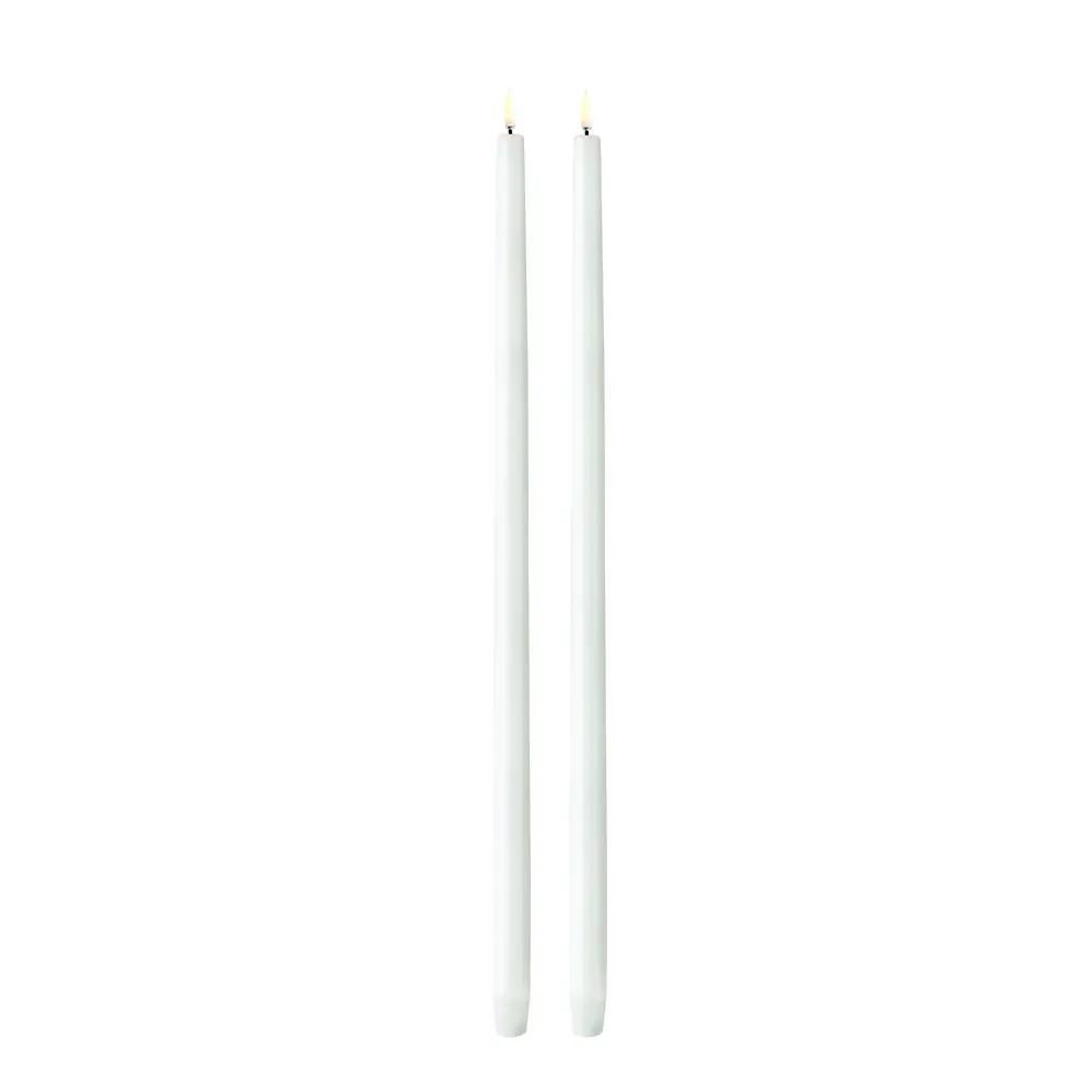 LED Antiikkikynttilä 2,3x55 cm 2 kpl Valkoinen
