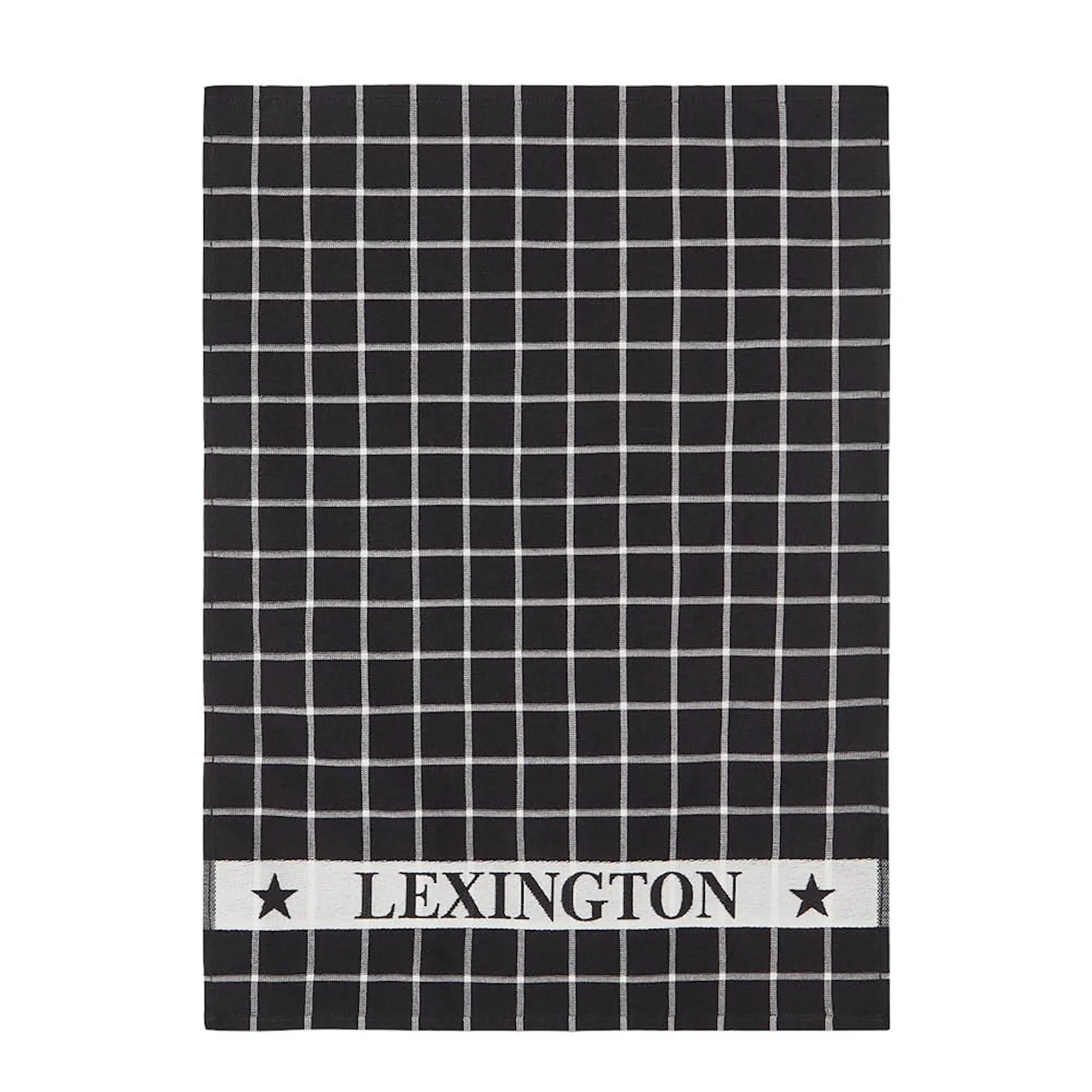 Lexington Frotté kjøkkenhåndkle 50x70 cm svart/hvit