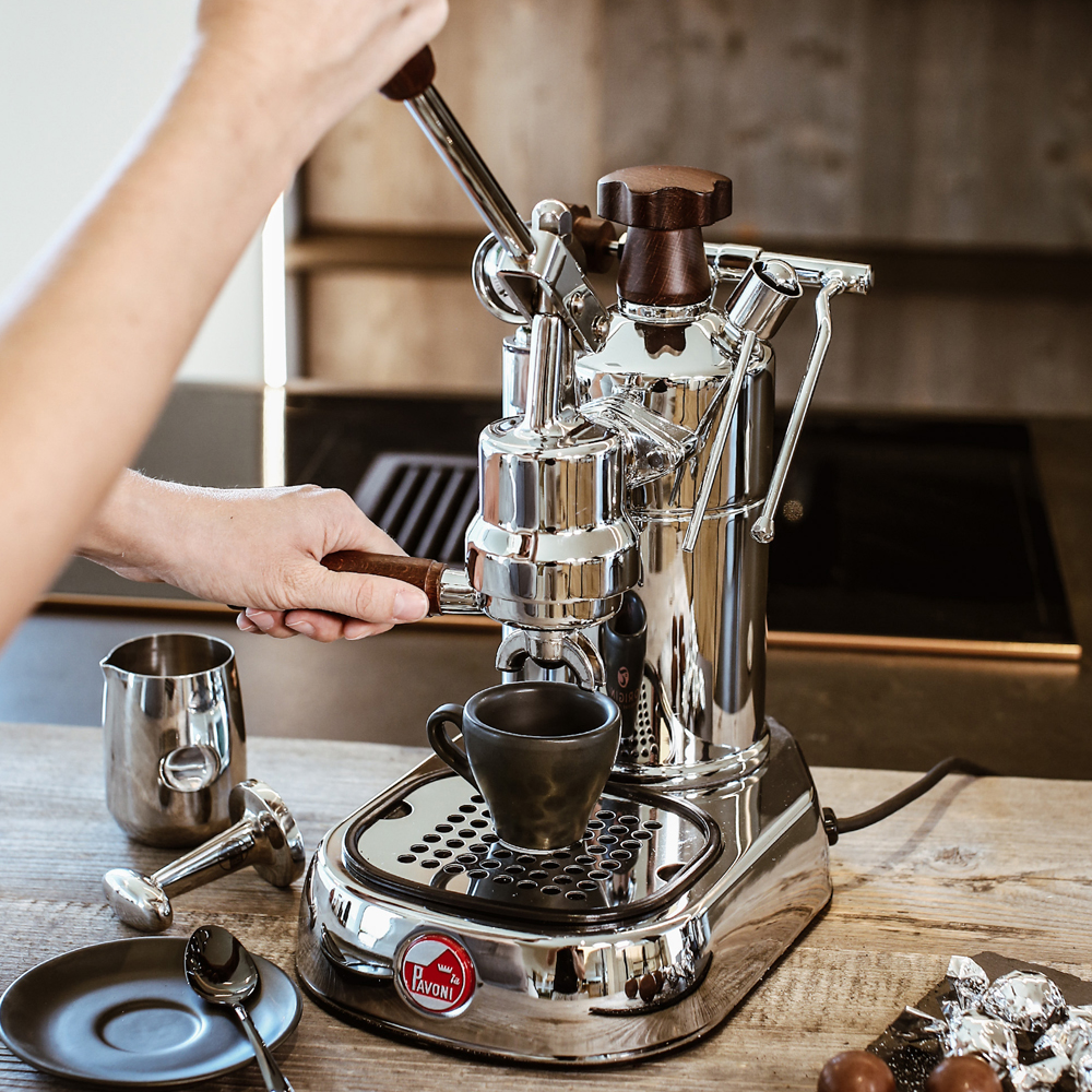 La Pavoni Professional Manuell Kaffemaskin med Hävarm Mässing/Brun