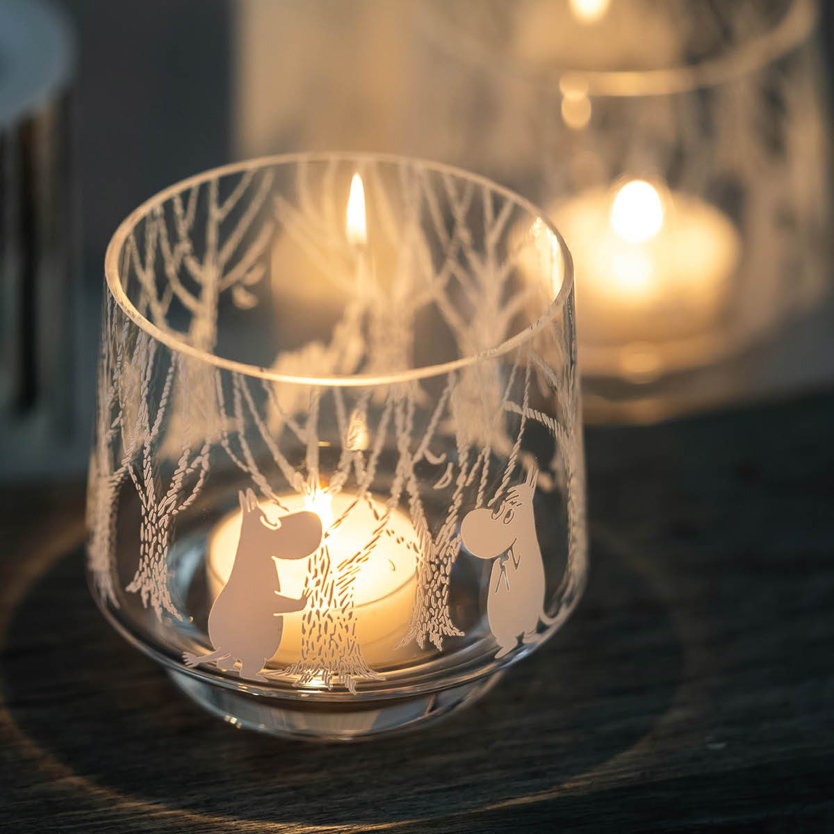 Muurla Mumin ljuslykta / vas 8 cm I skogen