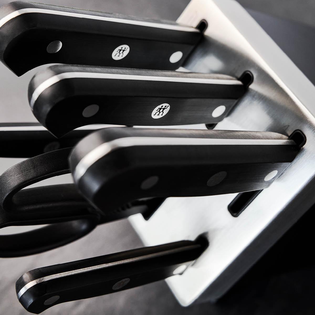 Zwilling Gourmet knivset med självslipande knivblock 7 delar svart