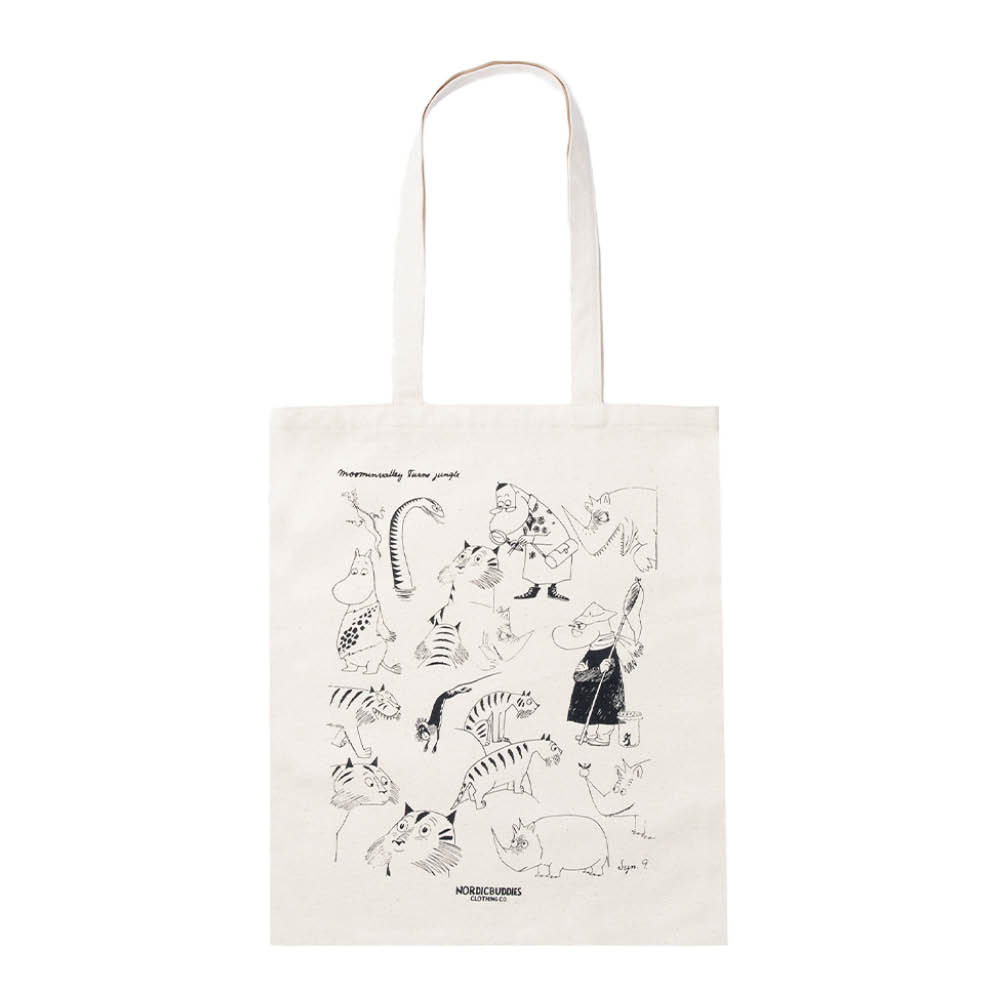 Nordicbuddies - Muumi 80 Kangaskassi Viidakko 38,5x42 cm Beige