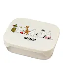 Mumin matlåda plåt 17,5x13,5 cm Familj beige