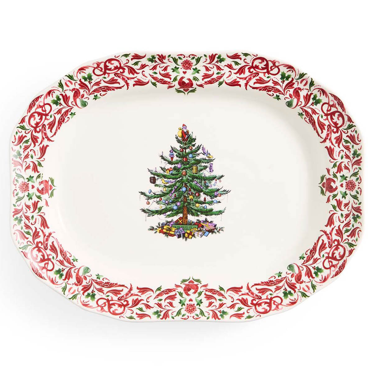 Spode Christmas Tree Yuletide rektangulärt fat 36 cm