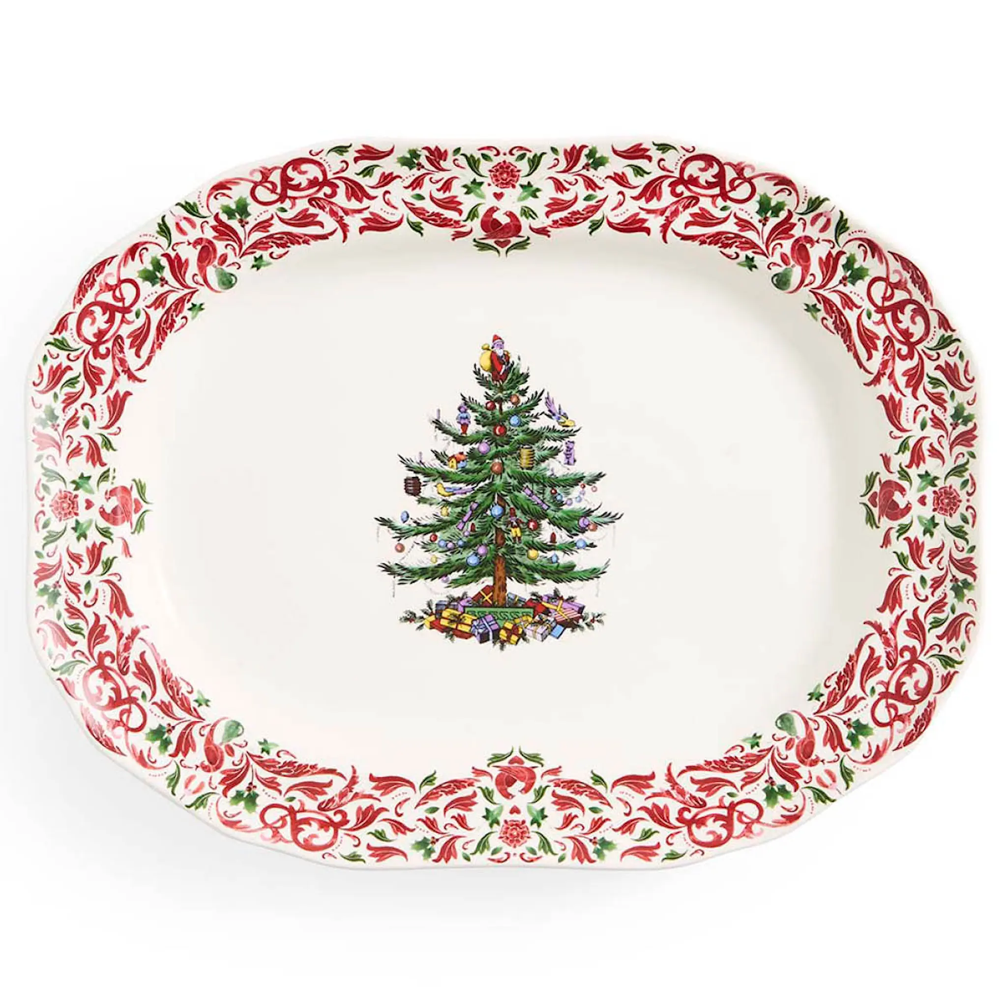 Spode Christmas Tree Yuletide rektangulärt fat 36 cm