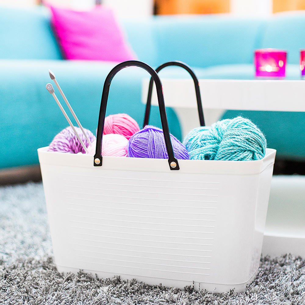 Hinza Muovinen Laukku Iso Valkoinen