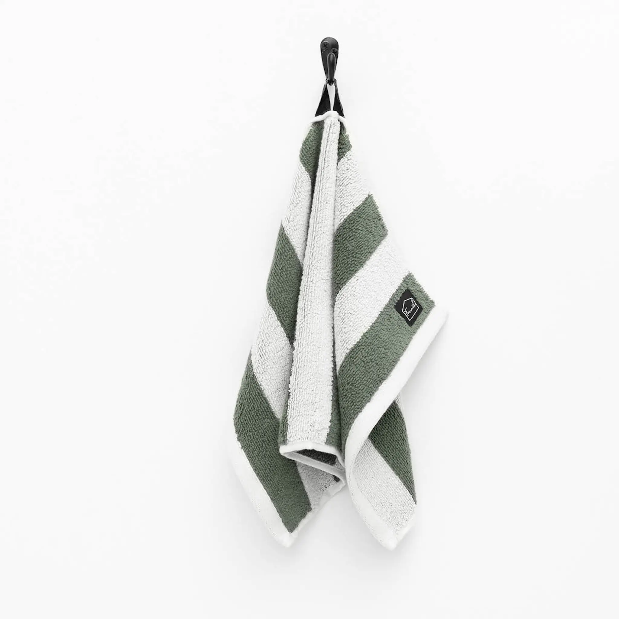 Fanni K Hanko handduk 30x50 cm agave grön/vit
