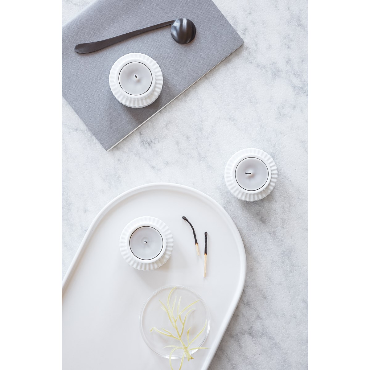 Lyngby Porcelæn Lyngby Ljuslykta 6,5 cm 2-Pack Vit