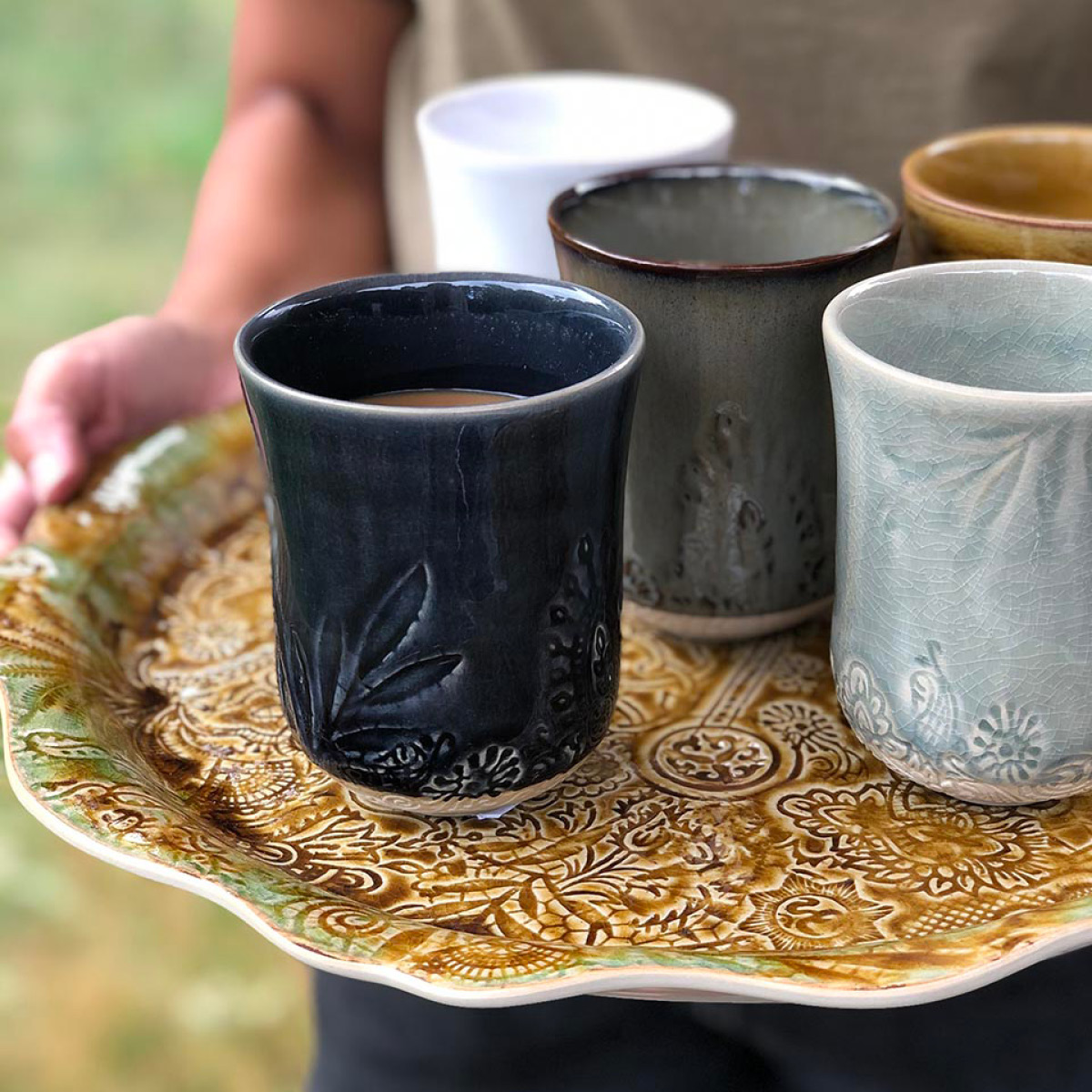 Sthål Arabesque mugg utan öra 30 cl white