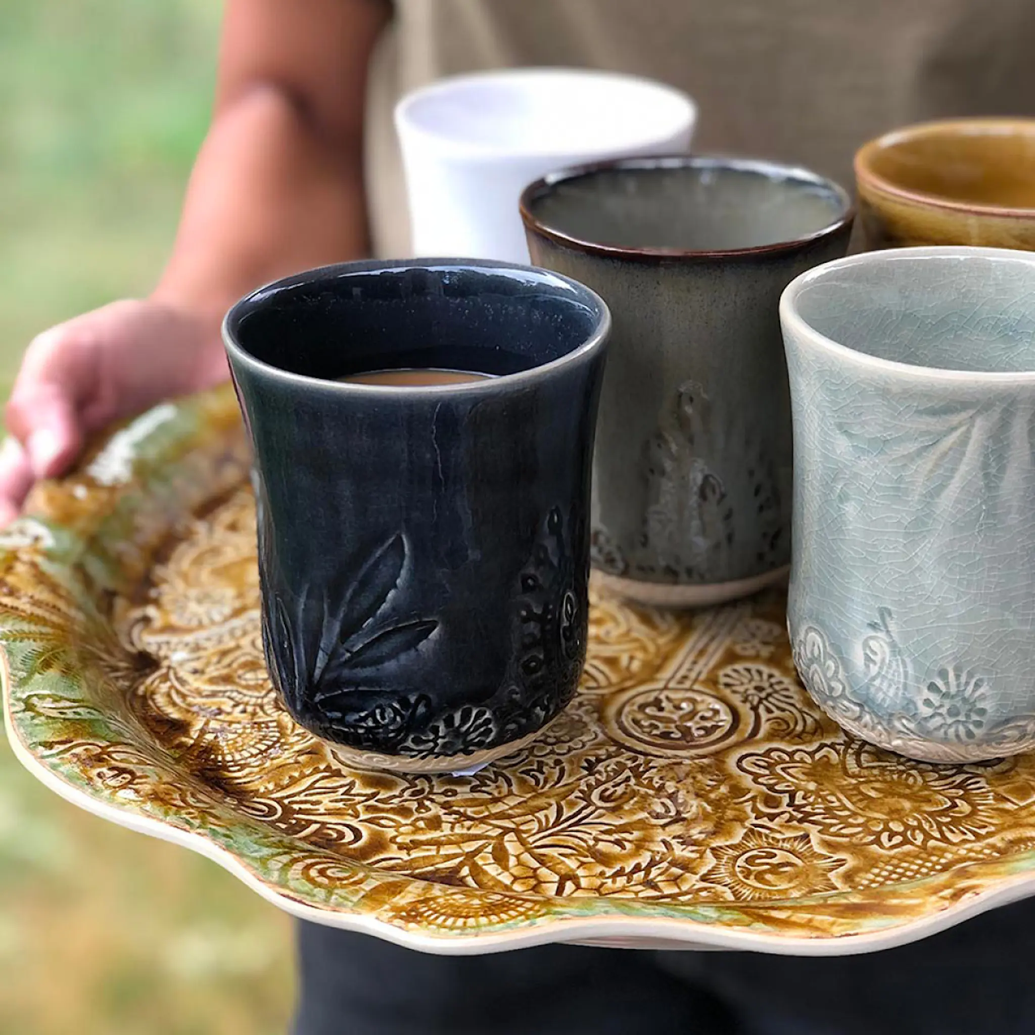 Sthål Arabesque mugg utan öra 30 cl white