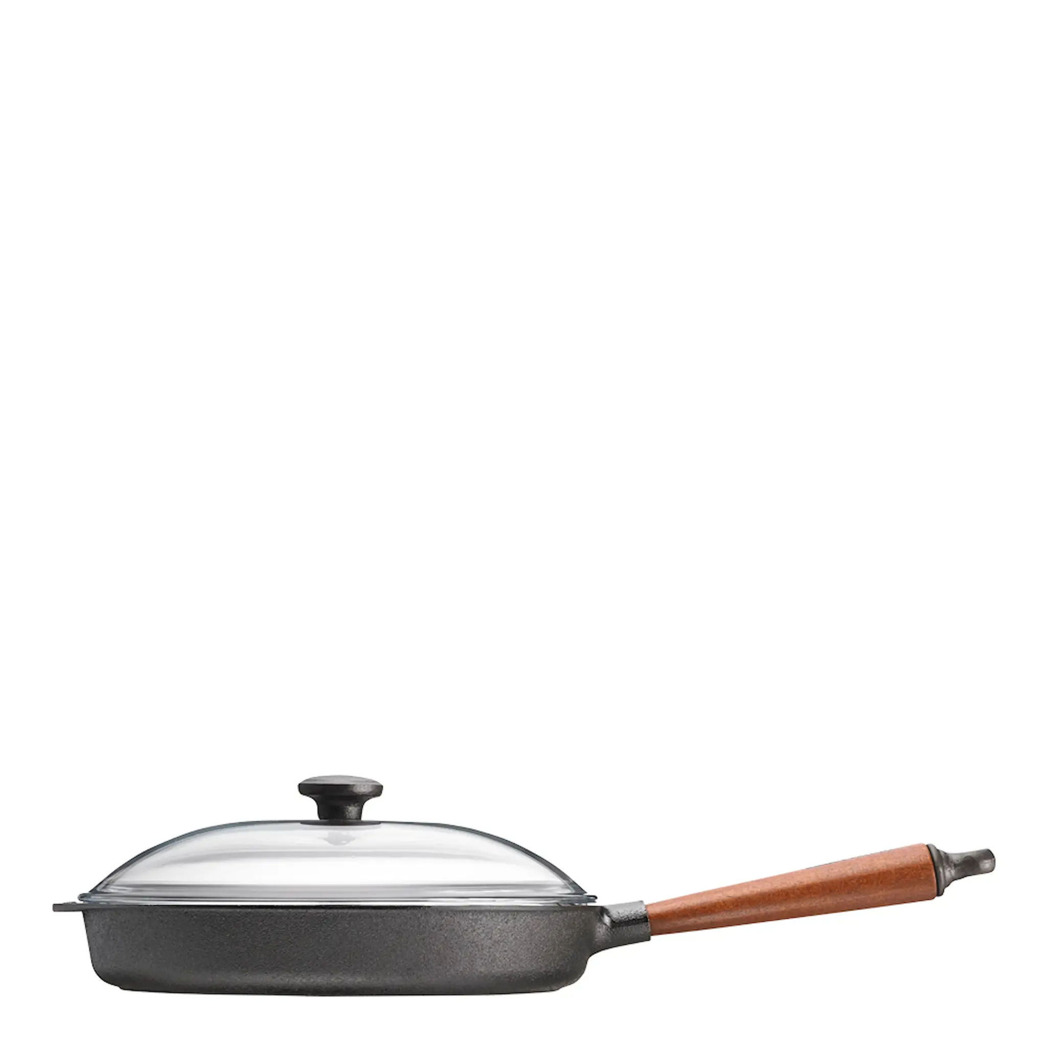 Skeppshult Traditional traktørpanne med glasslokk/trehåndtak 28 cm hover