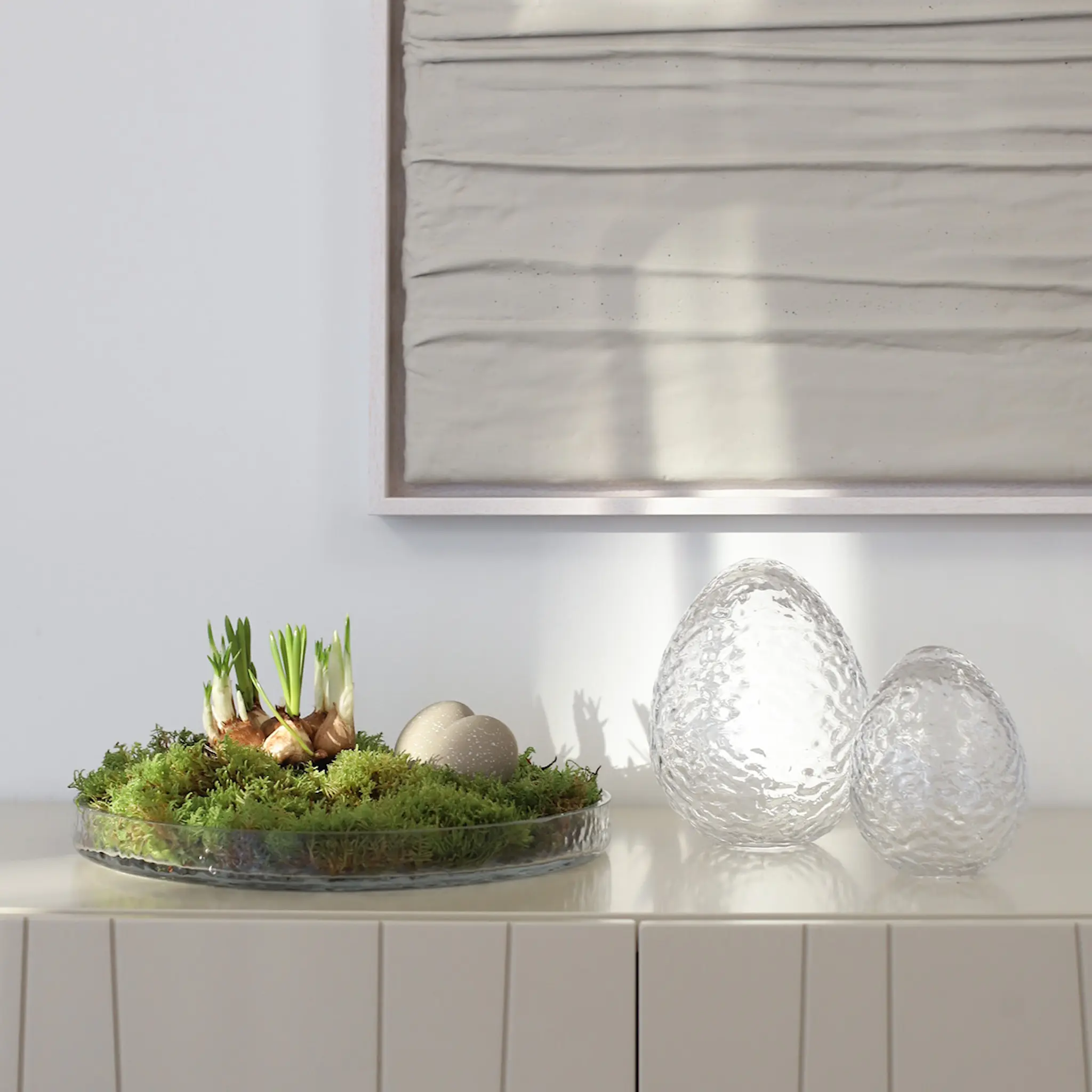 Cooee Gry stående påskägg 12 cm klar