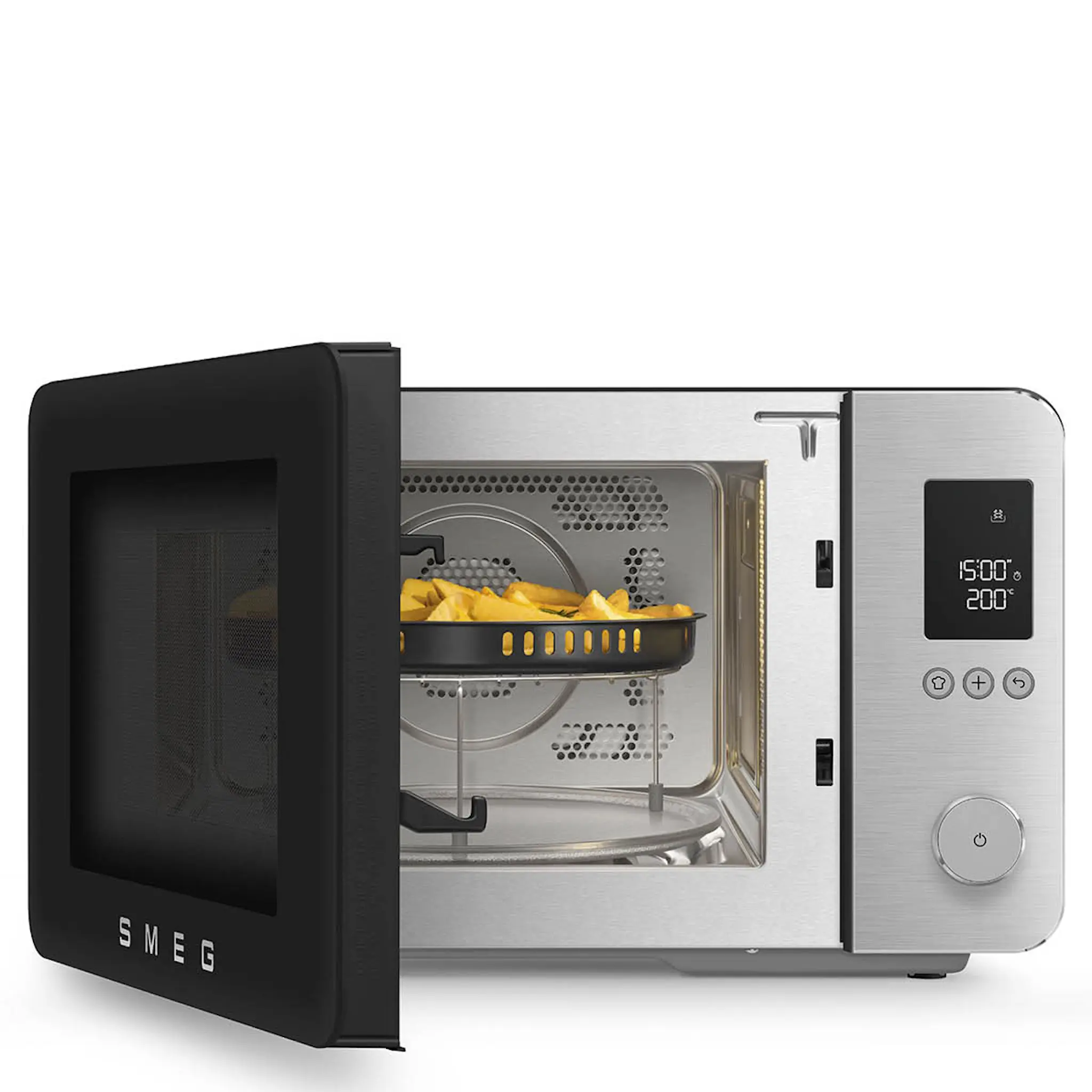 Smeg Smeg Collezione mikrovågsugn varmluft MOC02 2100W matt svart