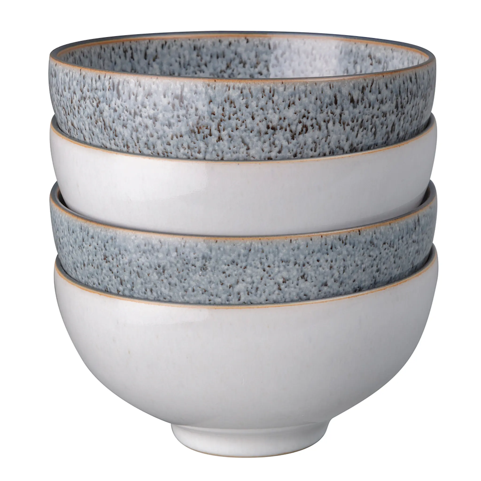Denby Studio Skål 13 cm 4-pack Grå-Vit