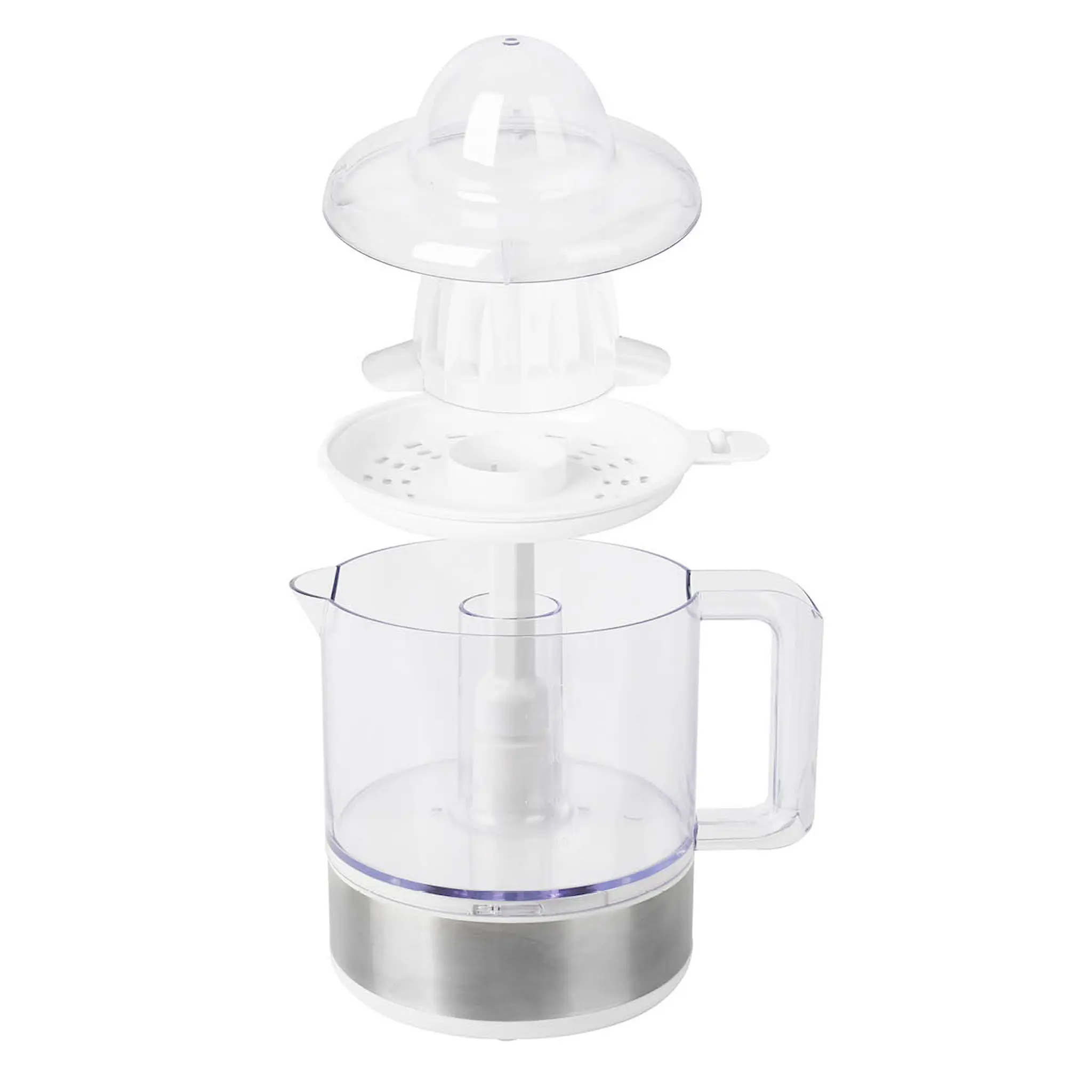 EMERIO Elektrisk citruspress 80 cl med 2 koner vit