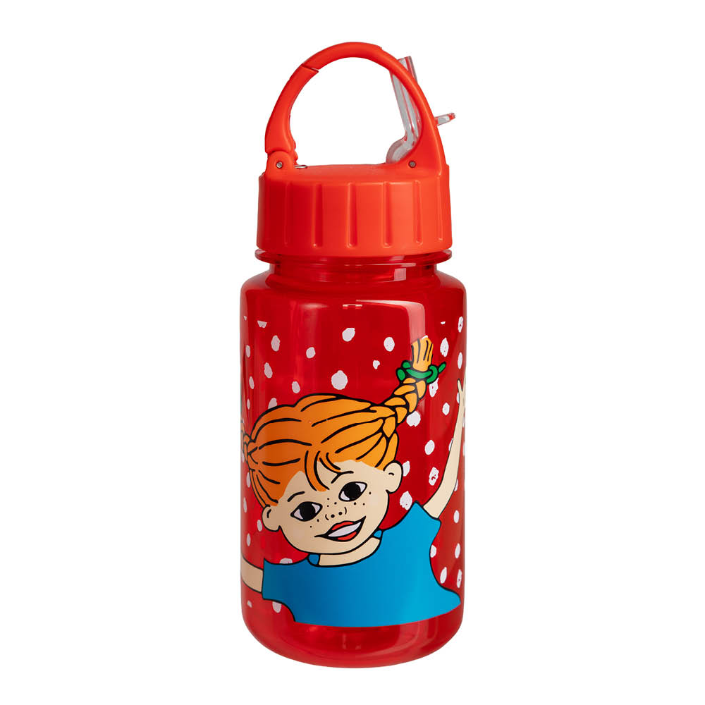 Martinex Pippi vattenflaska 35 cl röd prickig