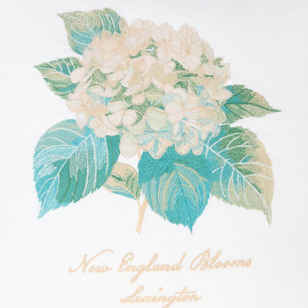 Lexington Kuddfodral linne/bomull 50x50 cm blombroderad vit/grön