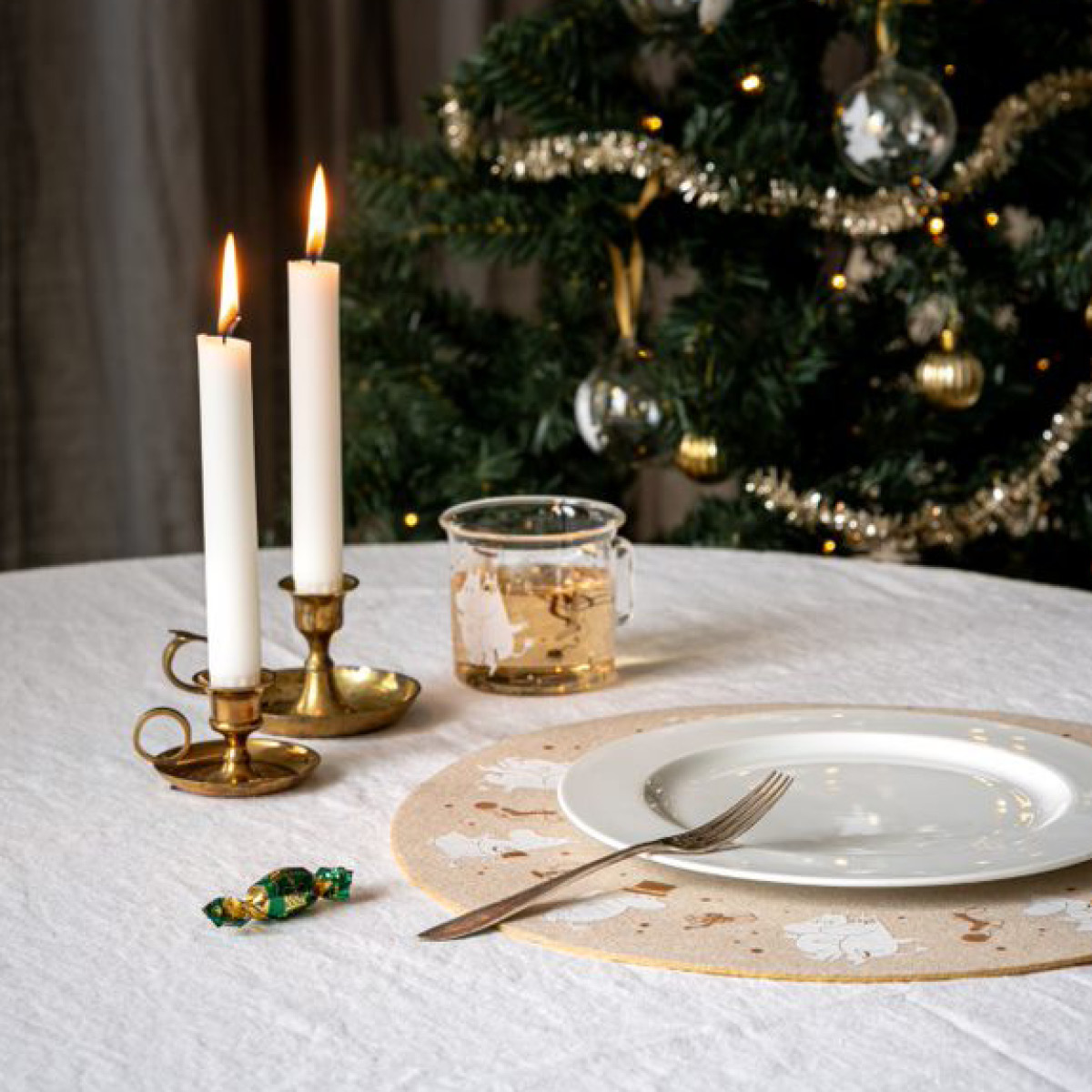 Muurla Mummi dekkebrikke 38 cm gnistrende stjerner