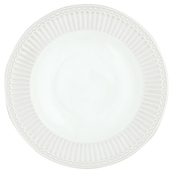 GreenGate Alice dyp tallerken 21,5 cm 45 cl white