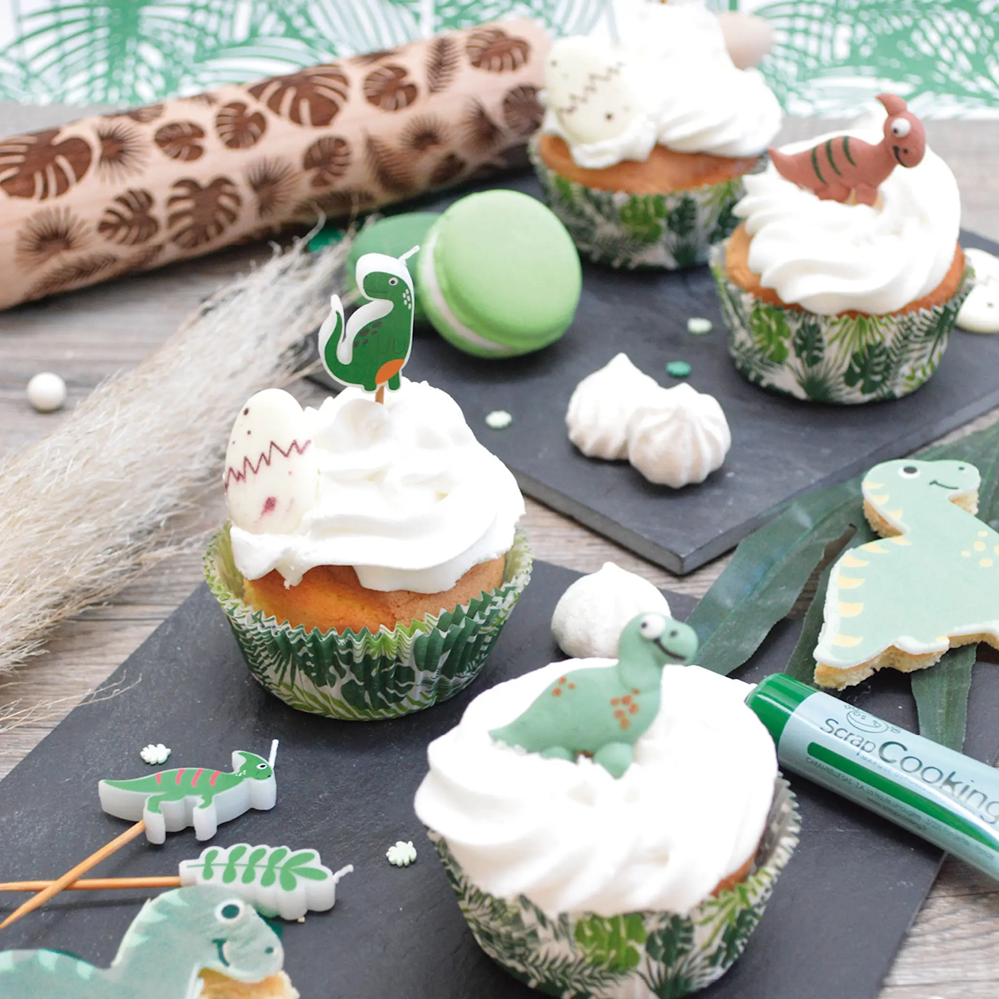 ScrapCooking Tårtdekoration dinosaurie 80 g mix