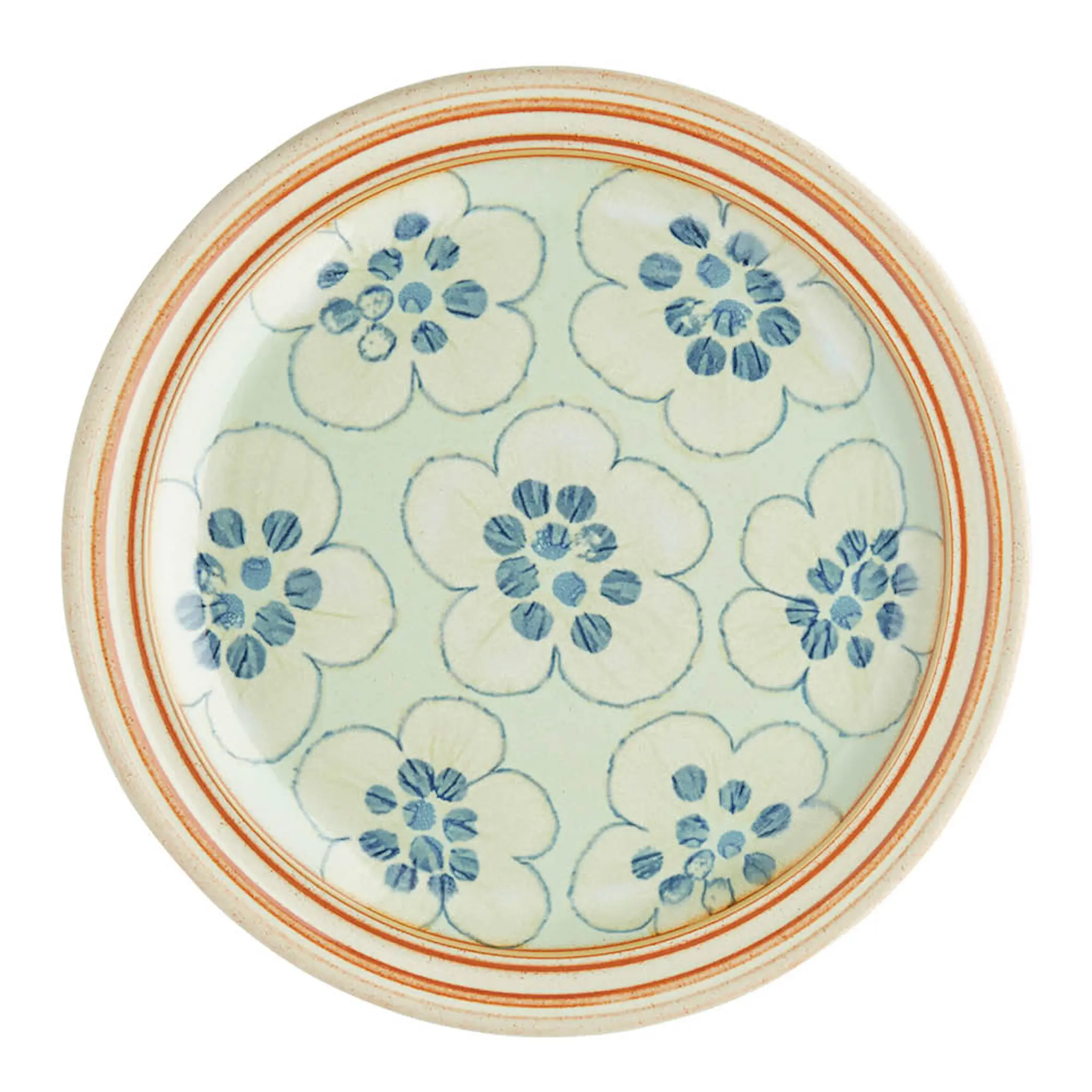 Denby Heritage Orchard tallrik 22,5 cm blommor grön