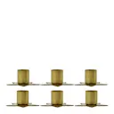 Stage ljusstake stjärnor 3x6 cm 6-pack antik mässing