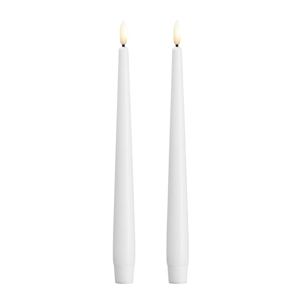 Moods & More - LED Kruunukynttilä 2,3x25 cm 2 kpl Silk White