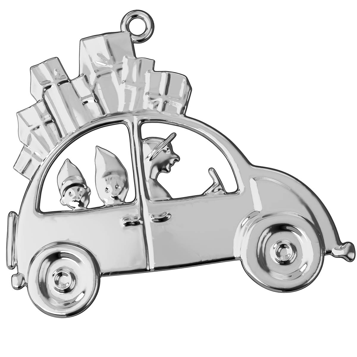 Rosendahl Julebil 6,5 cm forsølvet