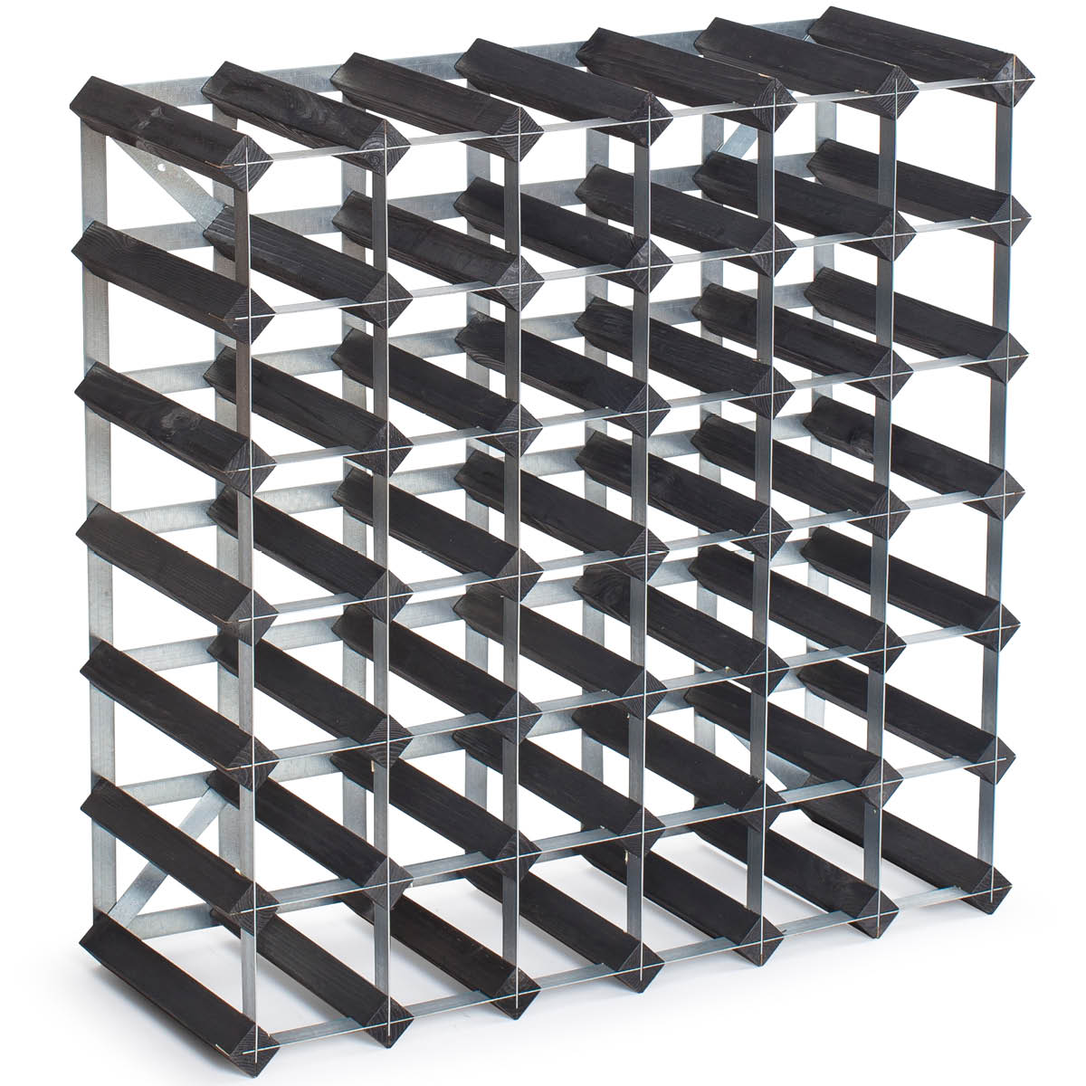 The Swedish Wine Rack Factory  - Trad Viinipulloteline 42 pullolle 61 cm Musta saarni