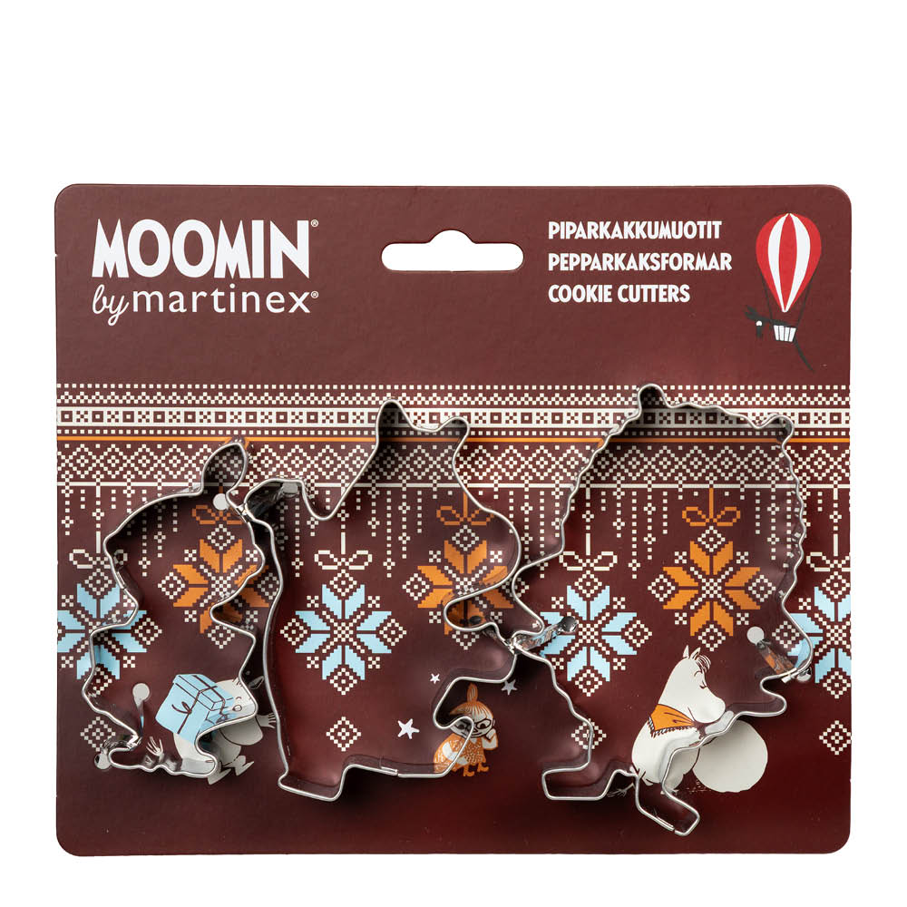 Martinex Mumin pepparkaksformar ornament 3 delar stål