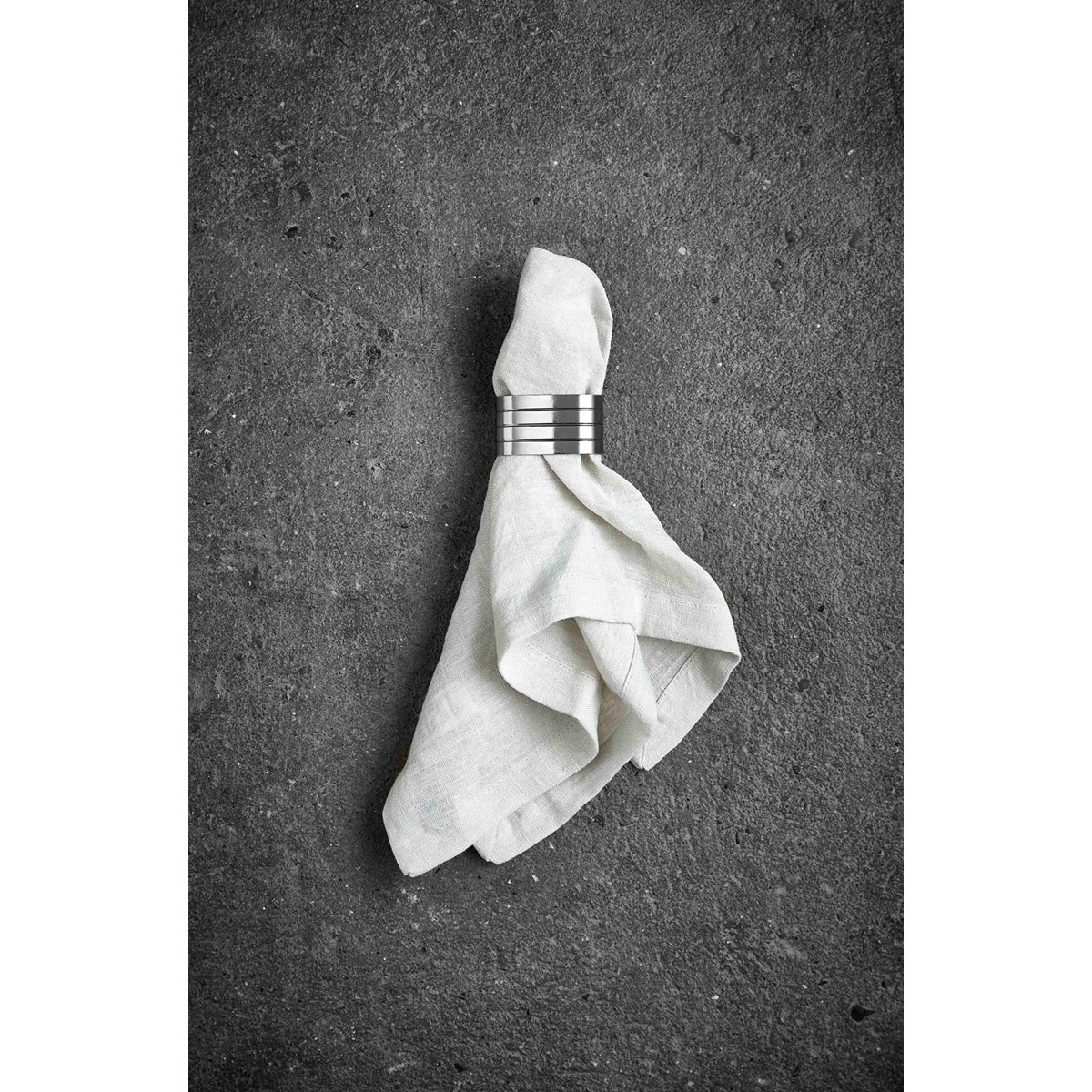 Aida Groovy stentøy serviettring 4 stk blank