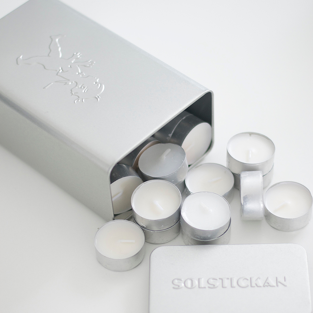 SOLSTICKAN Peltinen Kahvipurkki Hopea