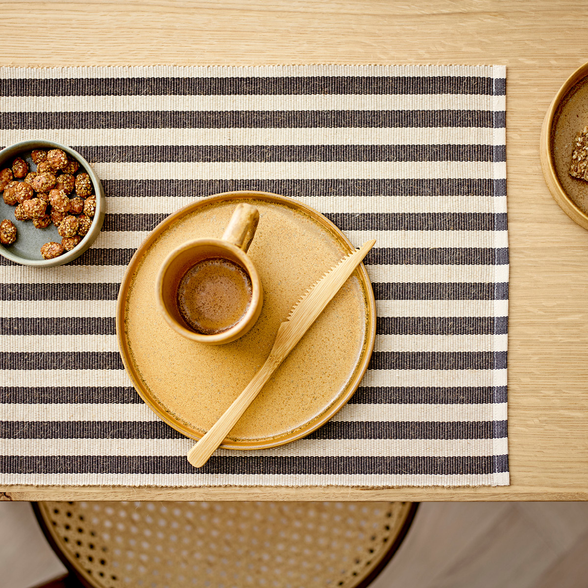 Södahl Statement Stripe spisebrikke 33x48 cm 2 stk ash