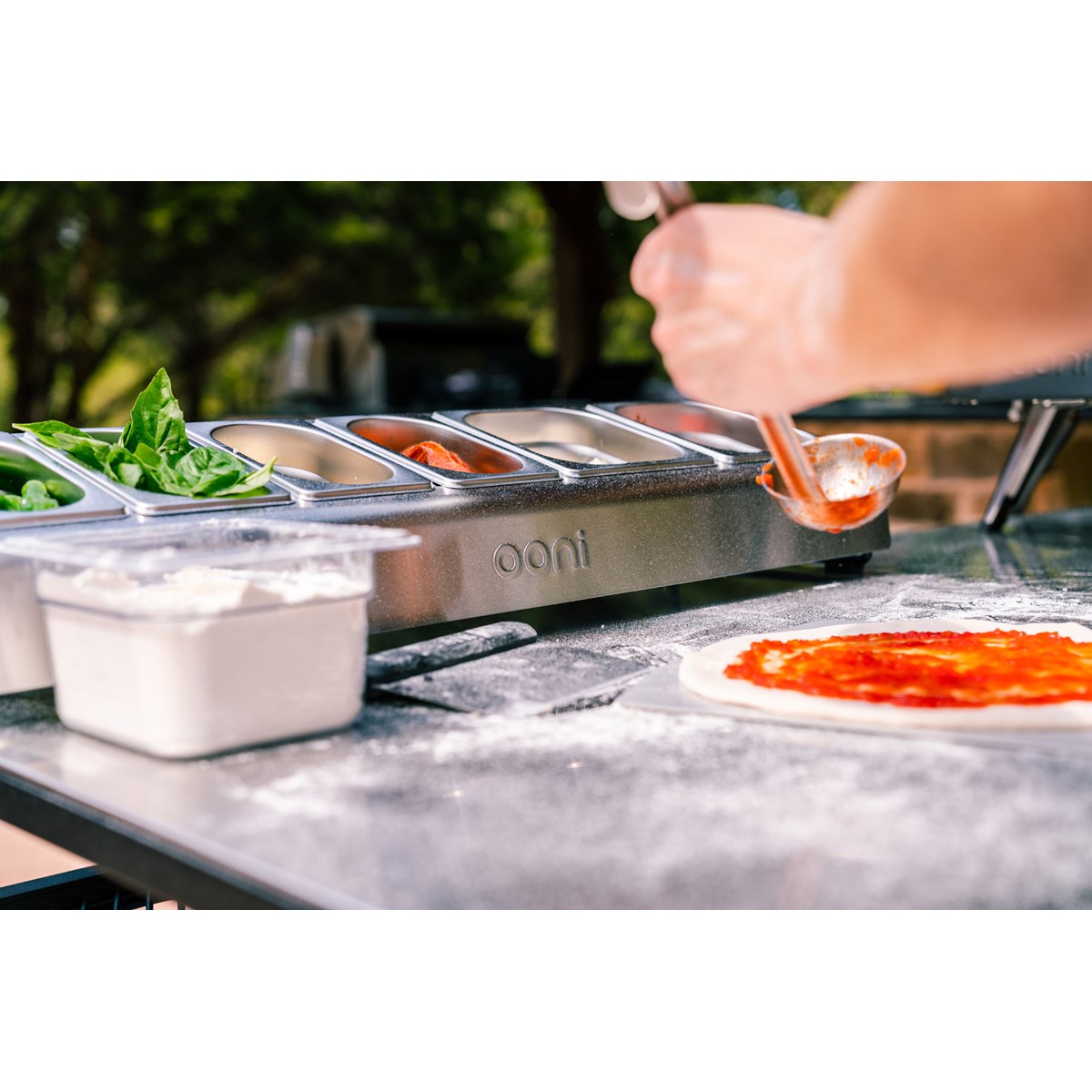 Ooni Garnityrstativ pizza topping 7 deler stål