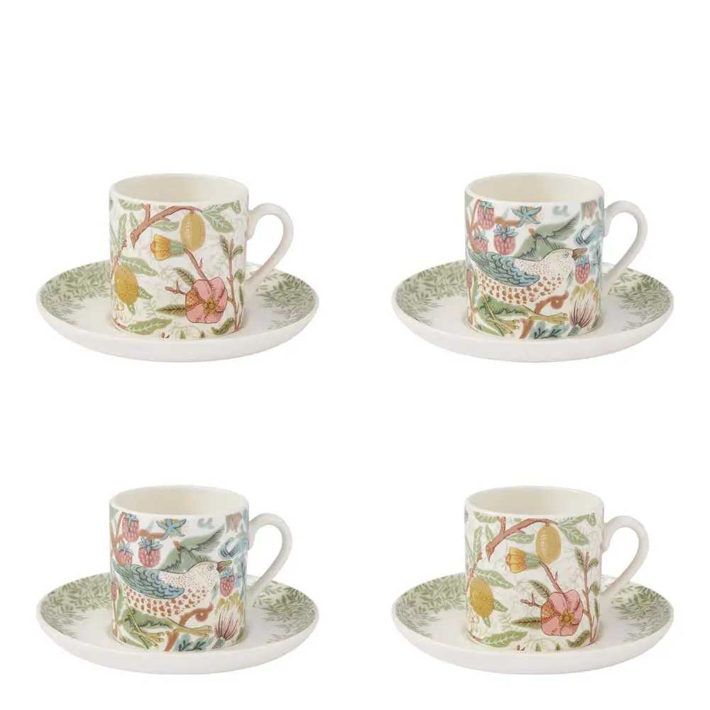 Morris & Co espressokopp med skål 4 stk