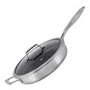 Santo traktörpanna med lock 28 cm stål/svart