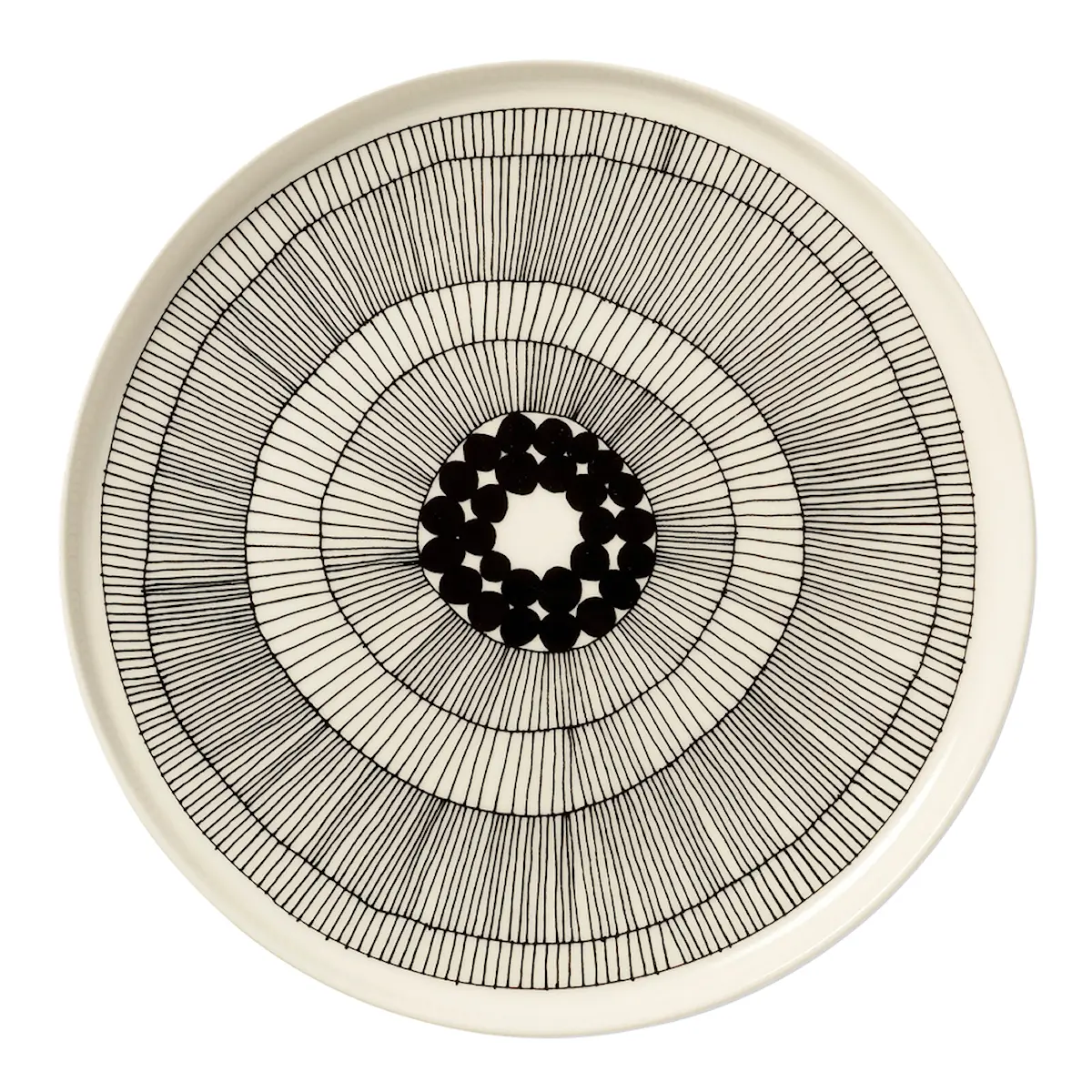 Marimekko Oiva Siirtolapuutarha tallrik 25 cm vit