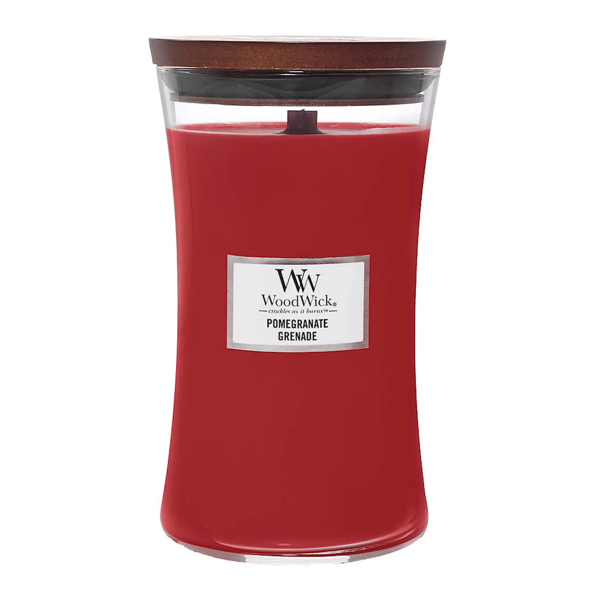WoodWick Hourglass doftljus stor pomegranate