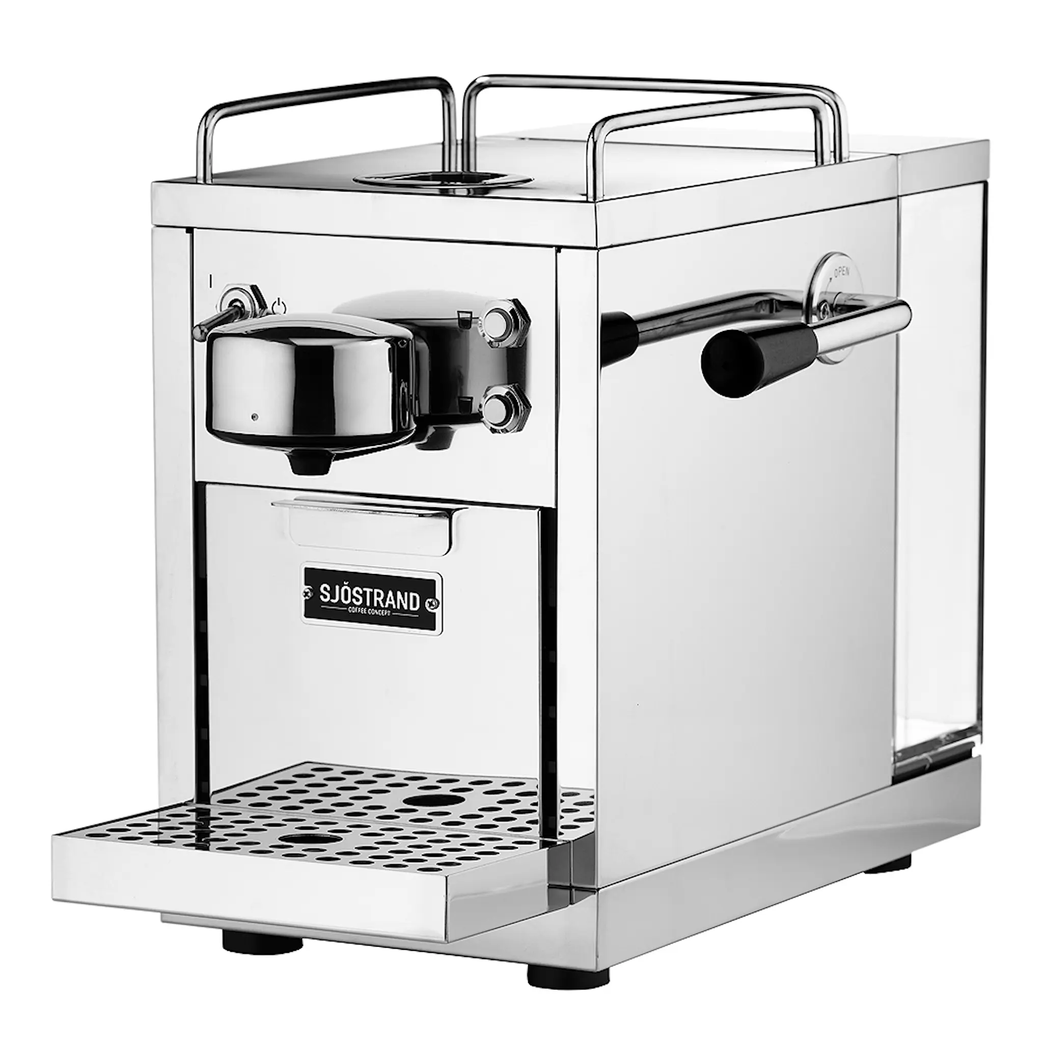 Sjöstrand Espressomaskin för kapslar Rostfri