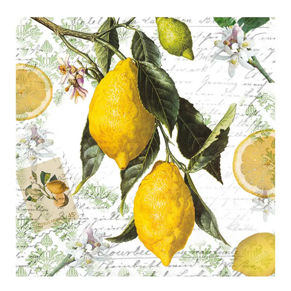 Servetti 33x33 cm 20 kpl Lemon
